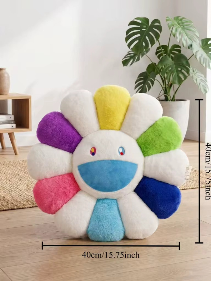 Bandai Murakami-Stil Blumenförmiges Plüschkissen, Mehrfarbig, 1-teiliges Set - Bild 7