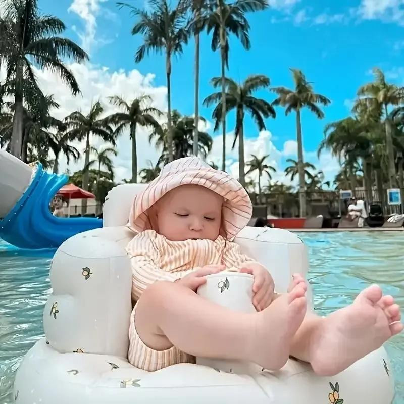 OTAUTAU Aufblasbares Kinder-Sofa als tragbares Sofasofa und Schwimminsel mit Rückenstütze aus PVC - Bild 2