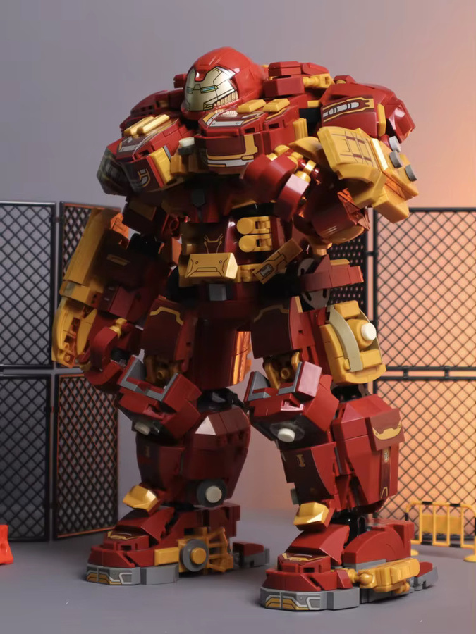Fondjoy Marvel Superhelden Iron Man MOC Bausteine Set mit 2000 Teilen in Rot - Bild 5