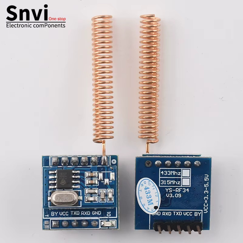 SNVI RF-Encoder-Decoder-Modul, 315/433 MHz drahtloses Fernbedienungsschaltmodul, UART-zu-RF-Transceiver-Modul, Blau - Bild 2