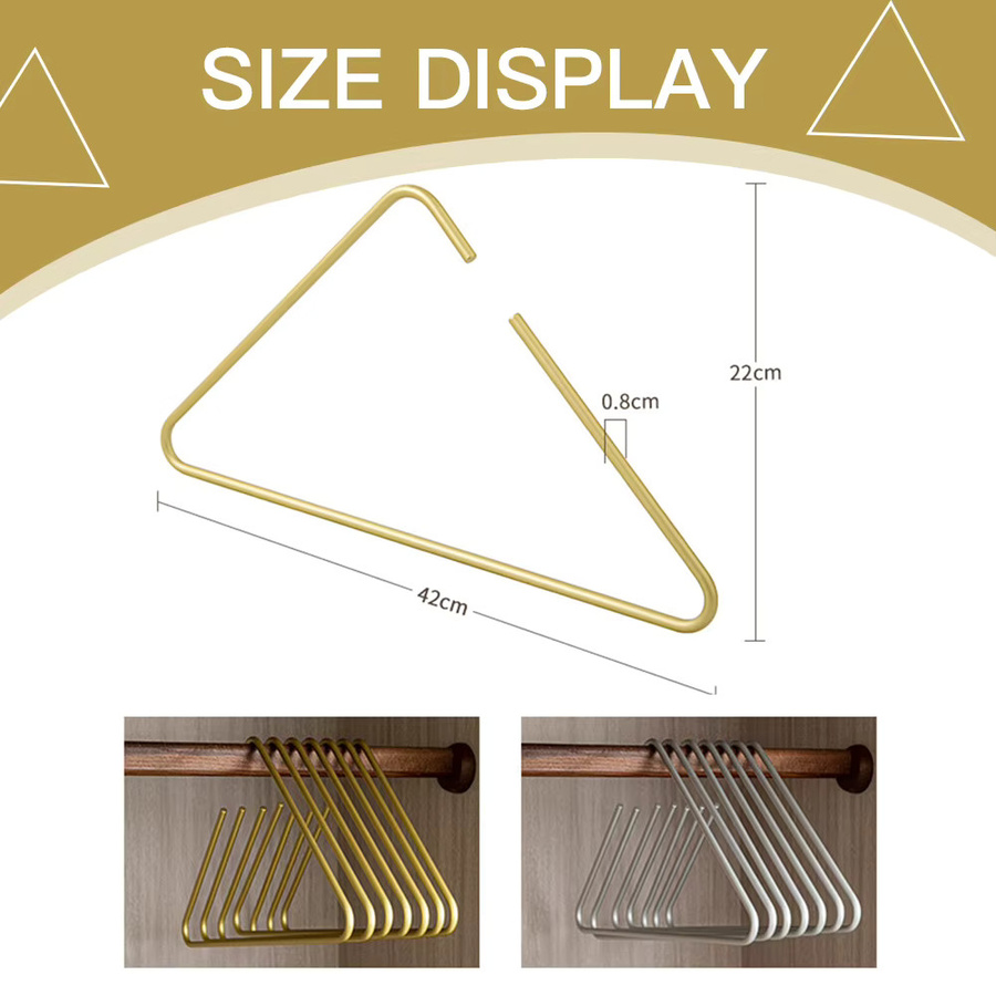 5 Stück Aihogard Kleiderbügel aus massivem Aluminium in Gold für Mantel, Hose und Schal - Bild 3
