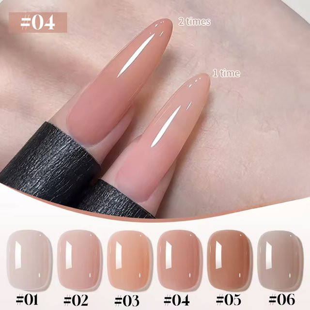 MISS MIANEL Jelly-Gel Nagellack, Nude, Glänzend, 10 ml - Bild 1