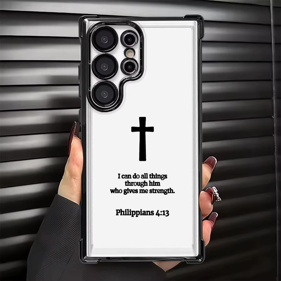 Weiche Handyhülle mit christlichem Kreuz Design für Samsung Galaxy S20 FE S21 S22 S23 S24 S25 Ultra Edge - Bild 2