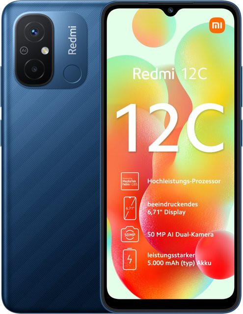 Xiaomi Redmi 12C Smartphone Ocean Blue mit 128 GB Speicher und 4 GB RAM - Bild 1