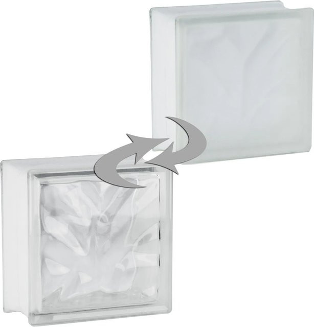 Fuchs Design Glasbaustein Wolke Weiß Satiniert B/H/T: 19 x 19 x 10 cm - Bild 1
