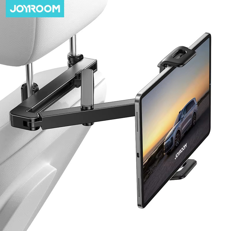 Joyroom 3-in-1 Auto-Kopfstützen-Tablet-Halterung für Rücksitze, dehnbarer Halter für iPad Air/Mini und Samsung Tab, Farbe: Schwarz, passend für Geräte von 4,7 bis 12,9 Zoll - Bild 7