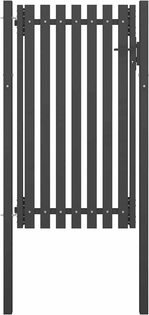 vidaXL Gartentor aus Stahl in Anthrazit, B: 100 cm, H: 225 cm - Bild 1