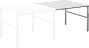 Treston ESD-Anbautisch TP 915L für Grundtisch TP 900 x 1500 mm, höhenverstellbar, Grau/Weiß - Bild 1