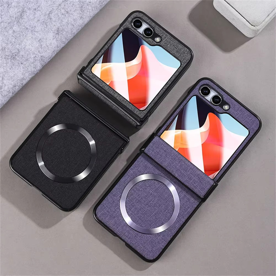 3 in 1 Business Schutzhülle mit integrierter Bildschirmfolie und MagSafe Kompatibilität für Samsung Galaxy Z Flip 7, Z Flip 6 und Z Flip 5 in Blau - Bild 1