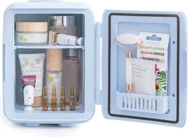 Innovacasa Kosmetik-Kühlschrank Mini-Kühlschrank tragbar in Blau mit 4 Litern Volumen für Warm und Kalt - Bild 1