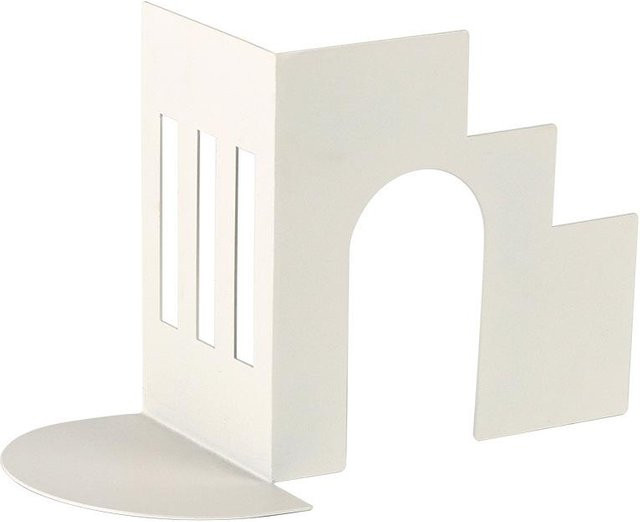 Dekorative Hausbau Buchstützen in Weiß, Abstraktes Modellzimmer-Design aus Metall für Schreibtisch und Bücherregal, B/H/T: 25,5 x 13,0 x 16,0 cm - Bild 1