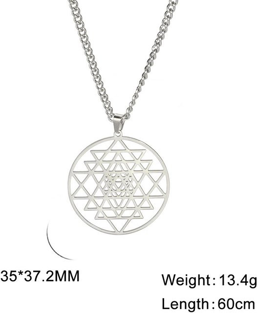 Jeshayuan Halskette, Edelstahl, Gold, Damen, 60cm - Bild 1