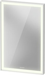 Duravit L-Cube LED-Badspiegel in Weiß mit Dimmfunktion und Sensor, B: 45 cm, H: 70 cm, T: 6,7 cm - Bild 1