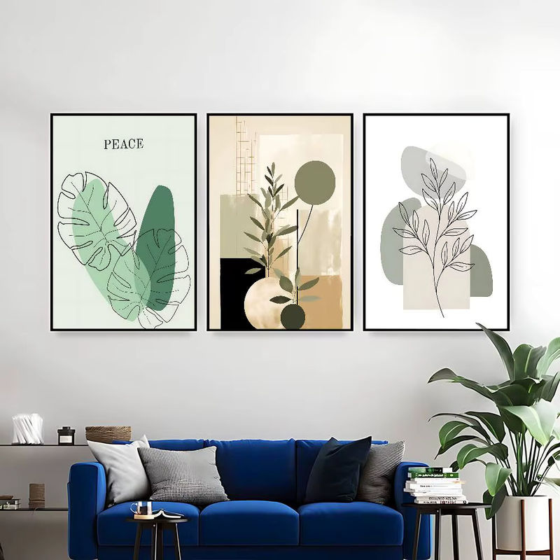 Kayou Botanisches Poster Nordic Sage Green mit Blumen und Blättern, Hochformat, Rahmenlos, Papier, B/H: 15 x 20 cm - Bild 5