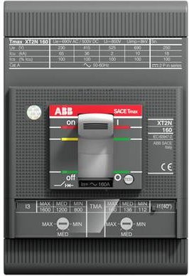 ABB XT2L 160 MF 8,5 IM Leistungsschalter in Grau mit einem Einstellbereich bis 119A und einer Schaltspannung von bis zu 690 V/AC - Bild 1