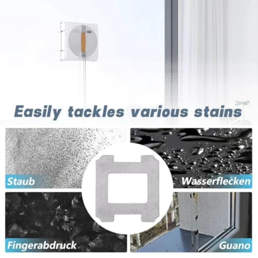 Ecovacs Ersatz Reinigungstuch für Winbot W2 Omni und W1 Pro Fensterputzroboter, waschbares und wiederverwendbares Wischtuch - Bild 3