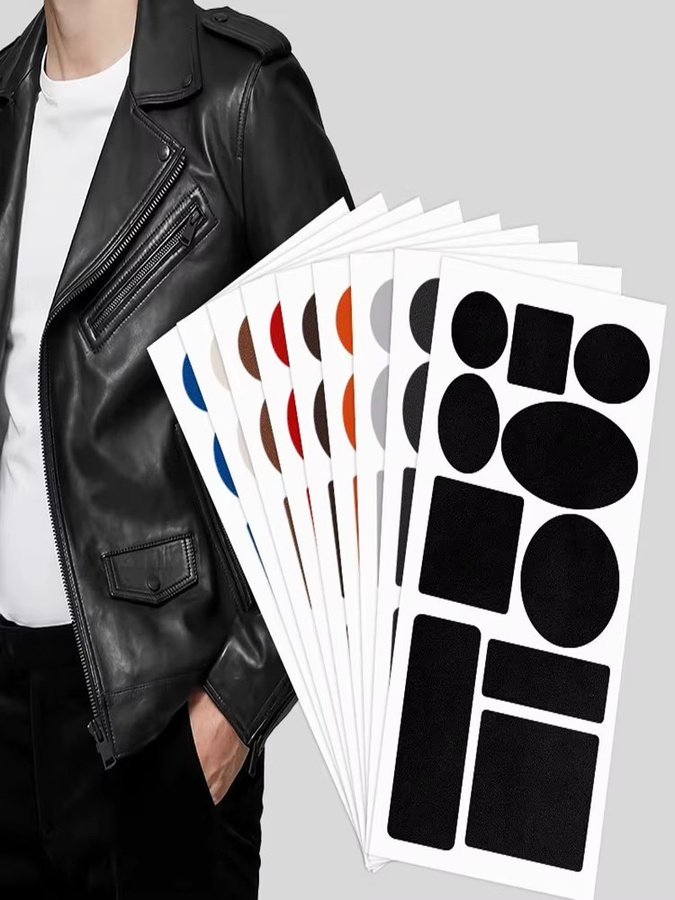 Selbstklebendes Leder-Reparatur-Patch in Schwarz für Lederbekleidung und Möbel - Bild 7