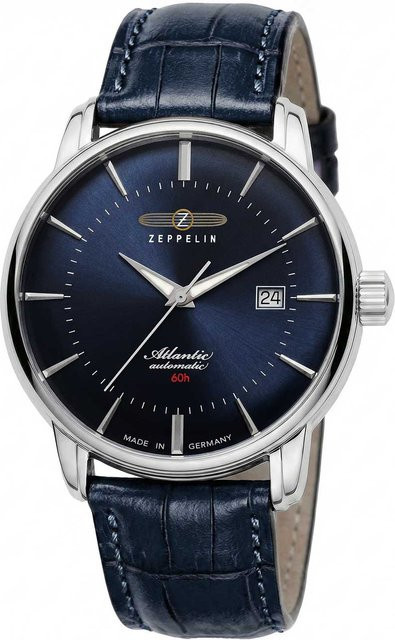 Zeppelin Herrenuhr Atlantic, Automatik, Edelstahl, Blau, 40 mm - Bild 1