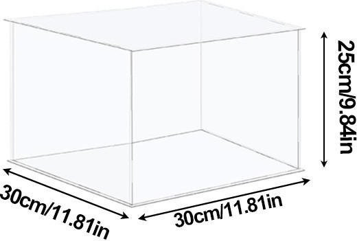Whosee Staubdichte Aufbewahrungsbox aus Acryl mit Deckel, Transparente Vitrine als Box Organizer, B/T/H: 30 x 30 x 25 cm - Bild 1