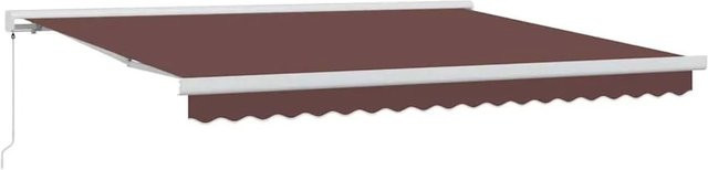 vidaXL Markise manuell mit Kurbel aus Aluminium und Polyester in Braun, B: 400 cm, T: 300 cm - Bild 1