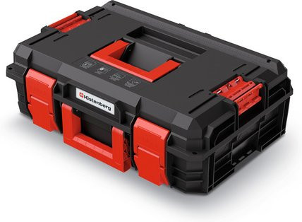 PROSPERPLAST Werkzeugkiste X Block, schwarz, B/H/T: 54,6 x 19,4 x 38,0 cm - Bild 1
