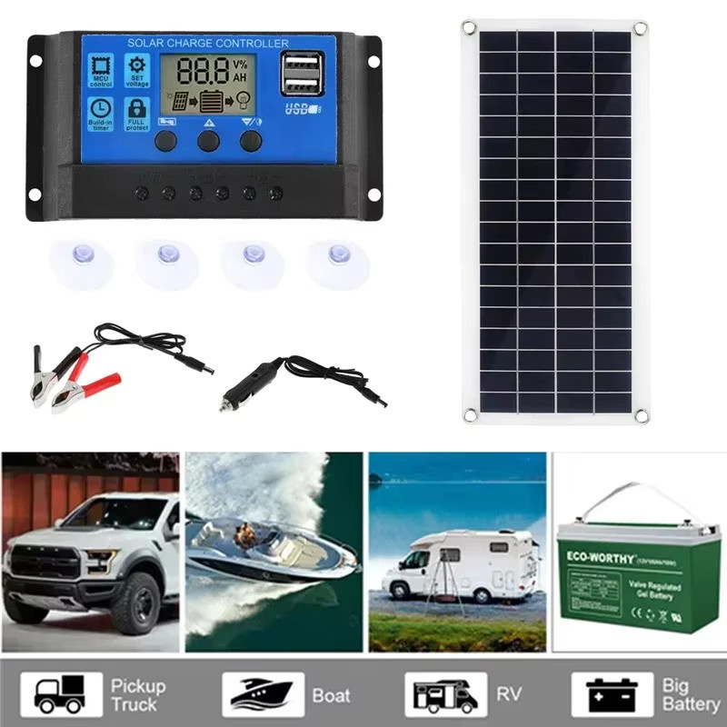 luxuglow 1000W Solarpanel Set mit 12V Solarzelle und 60A oder 100A Laderegler zur Batterieversorgung für Auto, Wohnmobil und Outdoor-Geräte - Bild 2