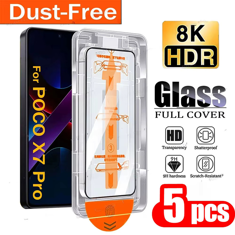Oleophobe Displayschutzfolie für Xiaomi Poco X7 Pro F7 Pro X6 M7 X5 X4 F5 M2 M3 M4 M6 transparent - Bild 3