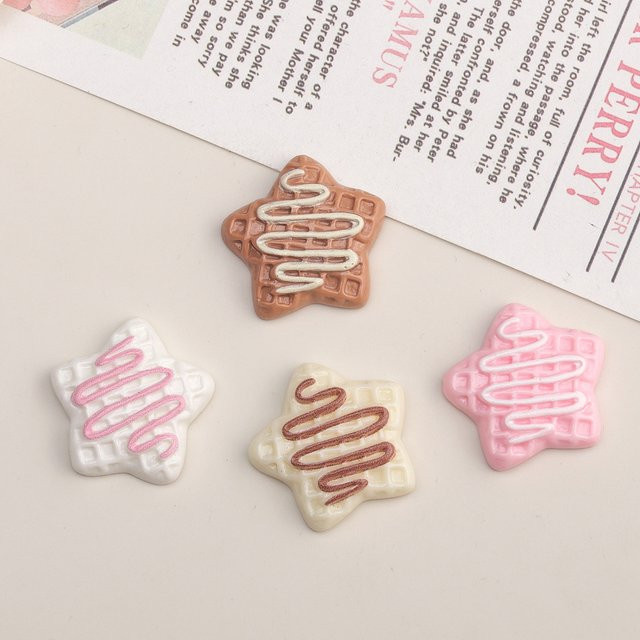 Rosa Cartoon Stern Cabochons aus Harz für Scrapbook und DIY Dekorationen - Bild 1