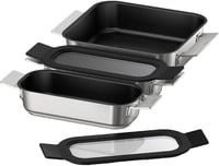 Siemens Pro Induction Flex Pfannen-Set HZ9FF030, 3-teilig, Schwarz - Bild 1