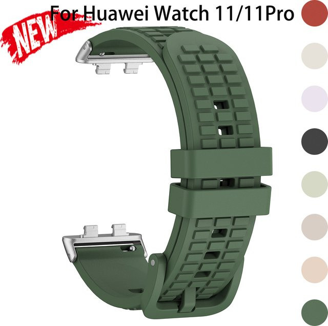 CAOWTAN Uhrenarmband Silikon, Schwarz, Huawei Watch 11/11Pro - Bild 1