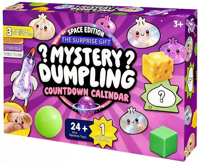 Binchi Outdoor Equipment Neuer Squishy Bun Adventskalender, 24 Tage Mystery Bun Countdown Box, Fidget Toy Set - Bild 1
