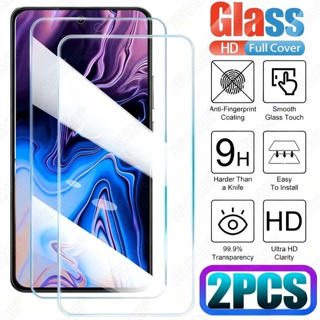 2 Stück HD Panzerglas Displayschutzfolie für Samsung Galaxy S20 S21 S23 S24 FE A51 A52 A53 A54 A55 A56 A57 in Transparent - Bild 1