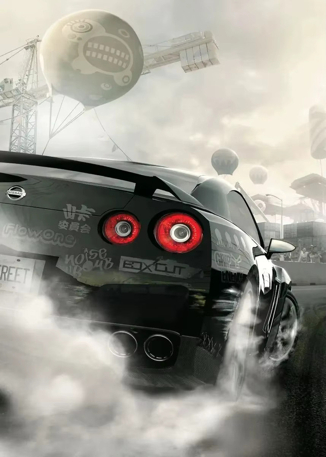 Rallye Need for Speed Kunst Poster auf Leinwand mit Rennwagen Motiv in Mehrfarbig - Bild 4
