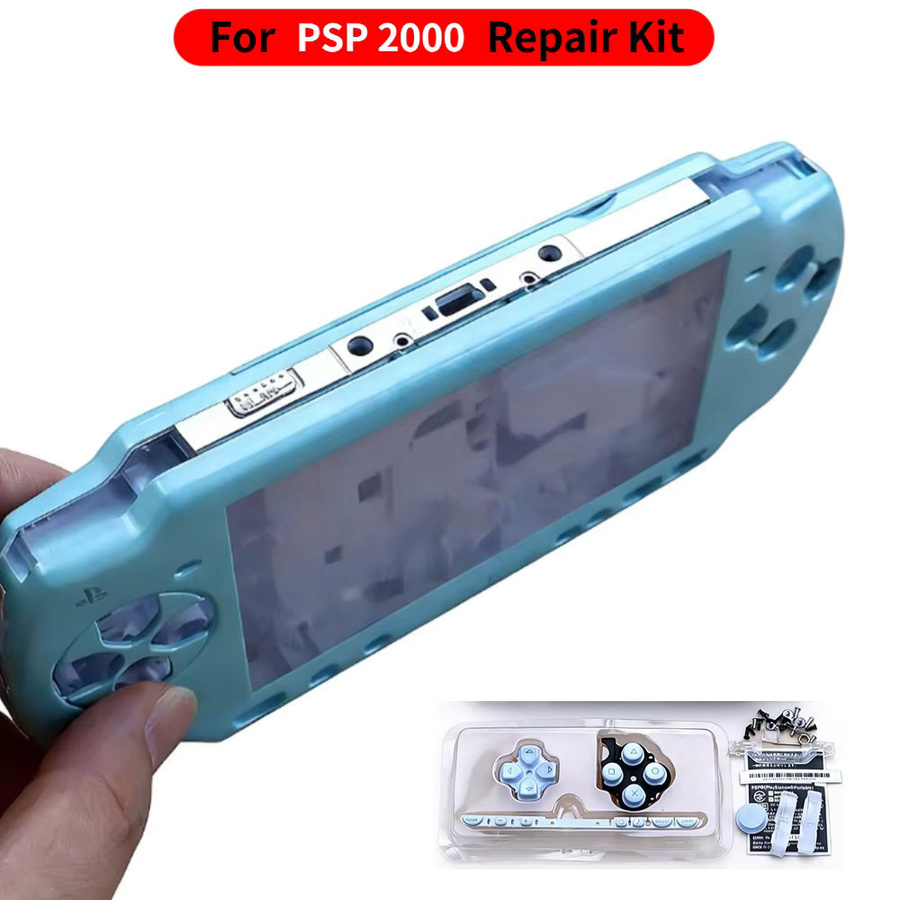 Sony DIY-Gehäuse-Kit für PSP 2000 mit Ersatzgehäuse, Tasten und Schrauben zur Reparatur - Bild 3