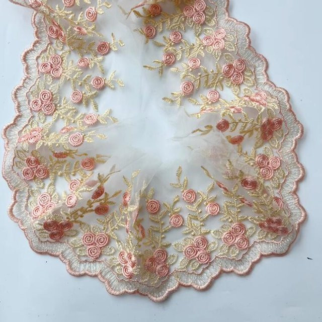 ZYLPYY Besticktes Band mit Spitzenrandbesatz für Hochzeitsapplikationen und DIY-Kleidung, Breite: 10,5 cm - Bild 1