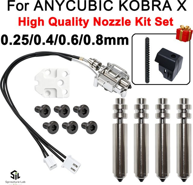 Anycubic Schnellwechsel-Bimetall-Düse für Kobra X Combo, Farbe: Silber, FDM-Drucker - Bild 1