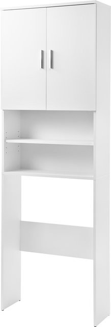 LIVARNO Waschmaschinen-Überbauschrank LIVERPOOL in Weiß für Waschküche und Badezimmer, H x B x T: 190 x 64,5 x 25 cm - Bild 1