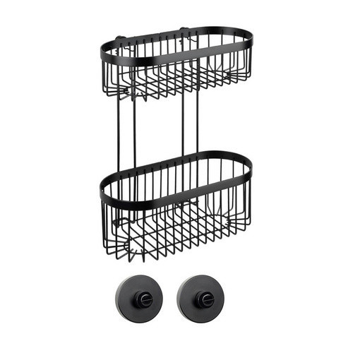 WENKO Regal Classic Plus aus Stahl in Schwarz zur Wandmontage ohne Bohren - Bild 2