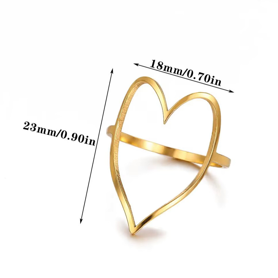 ICFTZWE Herzring, Edelstahl, Gold, Damen - Bild 2