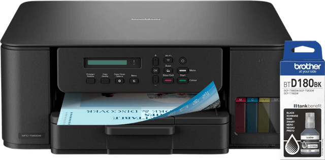 Brother DCP-T580DW Inkjet Multifunktionsdrucker mit Wi-Fi, Ethernet und einer schwarzen Ersatztinte - Bild 1