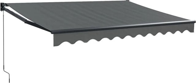 Furnicato Markise einziehbar aus Aluminium und Polyester in Anthrazit, B x H: 3 x 2,5 m - Bild 1