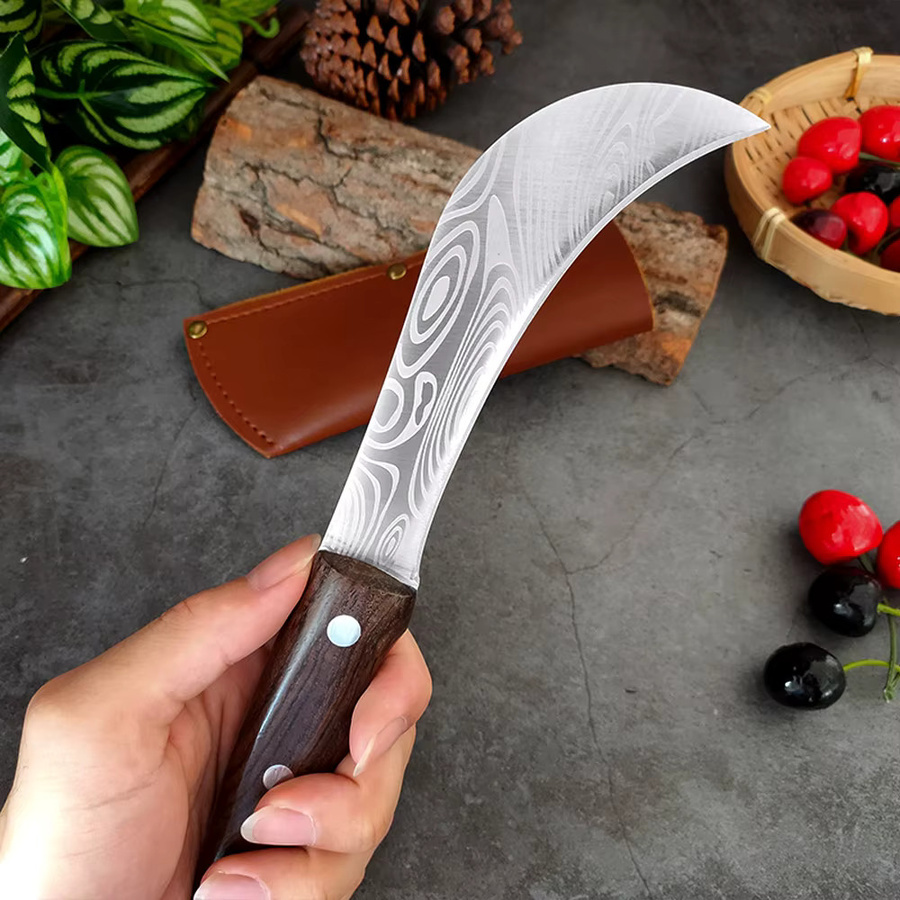InLeung Hackmesser aus geschmiedetem 5Cr15 Edelstahl in Silber mit Holzgriff - Bild 3