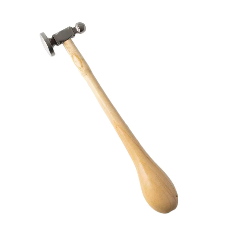 Schmuckherstellung Hammer mit rundem und flachem Gesicht in Silber und Holzgriff für DIY Bastelarbeiten - Bild 2