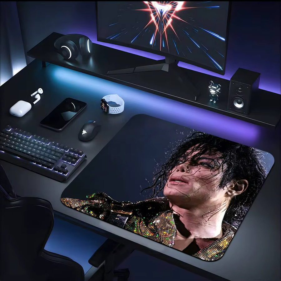Mesuca Mauspad Michael Jackson Dangerous Bad in Multicolour, rutschfestes Schreibtischpad für Maus und Tastatur - Bild 3