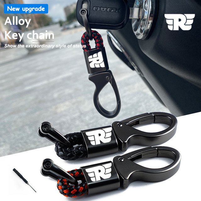 DragonflyMoto Schlüsselring, geflochtenes Seil, Metall - Bild 1