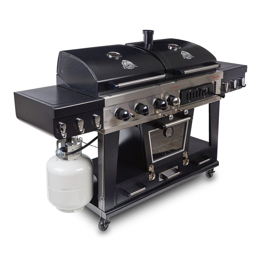 Pit Boss Memphis Ultimate Kombi-Grill mit Smoker in Schwarz mit Gas, Holzkohle und Elektro sowie Gusseisen - Bild 2