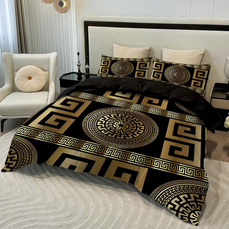 3-teiliges Bettwäscheset Binchi Outdoor Product mit Scheiben-Motiv im Digitaldruck, Material Mikrofaser Polyester, Set bestehend aus 1 Bettbezug und 2 Kissenbezügen, B/H: 135 x 200 cm - Bild 4