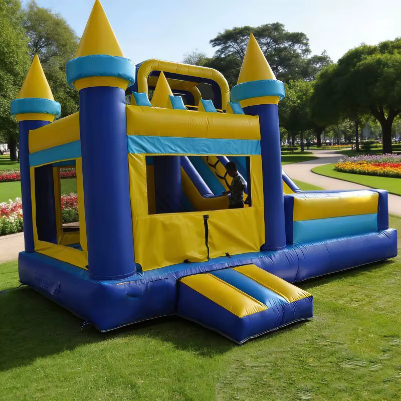 DINGYURUI Aufblasbares Hüpfhaus mit Rutsche, Outdoor-Spielplatz - Bild 2