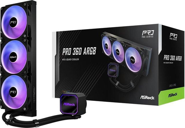 ASRock CPC Pro 360 ARGB CPU-Wasserkühlung, Schwarz - Bild 1
