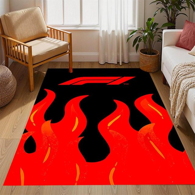 NostalgicHub Anti-Rutsch-Teppich Formel 1 Speed-Ikone aus Polyester, Rechteck, Breite: 100 cm, Tiefe: 120 cm - Bild 1